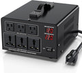 3000W Voltage Converter Transformer Step Up 110V/120V to220V/240V or Step Down 220V to 110V AC Power Converte, Circuit Breaker Protection, 3 US sockets, 3 Universal sockets, LCD Display