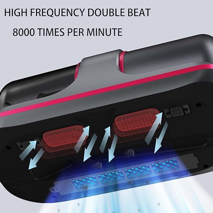 Pure Sleepy Pro Bed Vacuum Dust Mites, 2025 Upgrade 12000pa Pure Sleepy Pro Bed Vacuum, Mattress Cleaner Machine Deep Cleaner with Uv-C Light, 8,000 Vibrations Per Minute (Black)