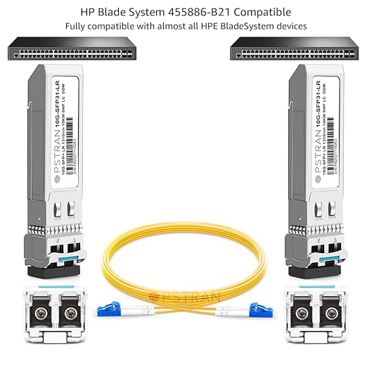 OPSTRAN 10GBASE-LR SFP+ Optical Transceiver Module Compatible with HPE BladeSystem 455886-B21 10G SFP+ LR 1310nm 10km DDM Duplex LC SMF