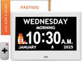 2025 NEW, Digital Clocks, 7'' Dementia Clock with Date and Time for Elderly, Auto-Dimming, 12 Reminders & 6 Alarms, Button & Remote Control, Auto DST, Digital Calendar for Seniors Large Display