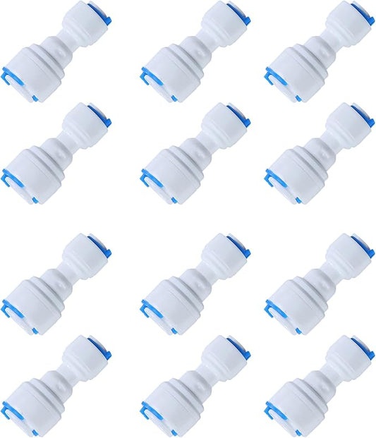 3/8-inch x 1/4-inch 6 pcs T and 6 pcs I Tube Quick Push in Connector by JBTOZIUY