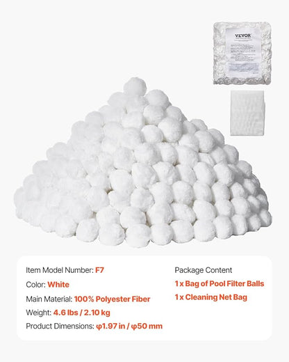 VEVOR Pool Filter Balls for Sand Filter, 4.6 lbs, Filter Balls Replace Pool - Image 7