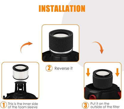 Universal VFCF Replacement Washable Filter fits Vacmaster 4 Gallon VFB511B 0201 - Image 4