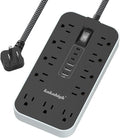 20 FT Extension Cord with USB Ports- Power Strip with USB, 1625W Multi Outlet with 11 AC Outlet 6 USB (24W/4.8A), Charging Station for Multiple Devices, for Home, Office, Dorm, Gaming Room Essentials