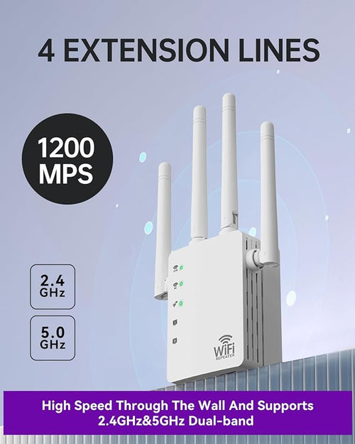 2026 WiFi Extender Signal Booster for Home, 10X Faster New Wireless Long Range Amplifier, Covers up to 13888 sq.ft, WiFi Repeater with Ethernet Port & EasyMesh, Easy Setup