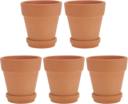5pcs Red Terracotta Succulent Flower Pots by OSALADI