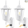 Lamomo 2 Pack Motion Sensor Outdoor Lights, Upgrade Dusk to Dawn White Outdoor Light Fixtures Wall Mounted, 100% Anti-Rust Aluminum Waterproof Porch Lights for Patio Front Door Garage
