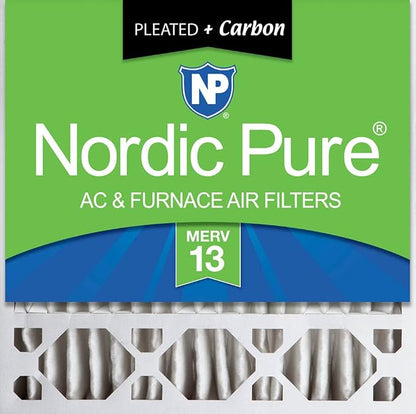 Nordic Pure 20x20x5 Honeywell Replacement Furnace Filters MERV 13 Plus Carbon 1 by NordicPure