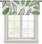 Summer Palm Leaf Sheer Valance Curtains by Houseown