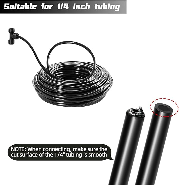 45 Pack Quick Connect 1/4" Drip Tubing Irrigation Fittings Kit Universal 1/4'' - Image 6