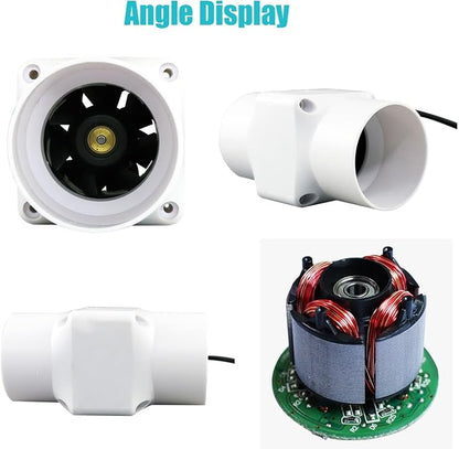 2 Inch Inline Duct Ventilation Fan HVAC Vent Blower 22 Cfm Quiet Ventilation - Image 2