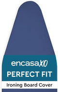 Encasa XO Ironing Board Cover and Pad 54"x18" - 4mm Felt X-Large Iron Board Cover with Padding - Heat Resistant, Stain-Safe Dye, Non Slip Elastic Bungee Cord Tightening Iron Table Cover Cobalt