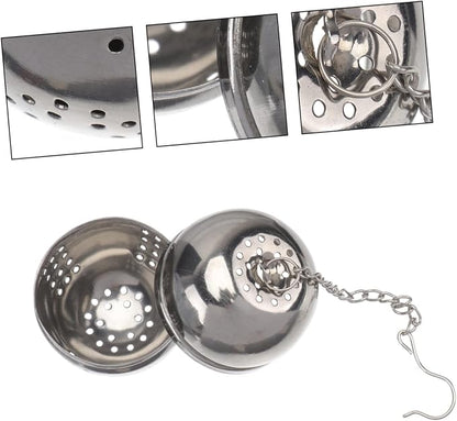 STOBAZA 5pcs Stainless Steel Tea Strainer Seasoning Ball Box Hanging Chain Easy - Image 5