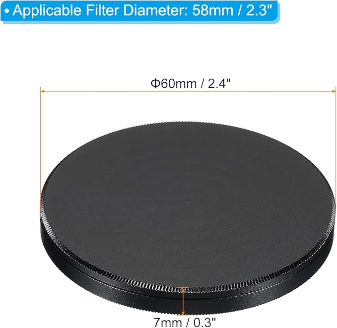 PATIKIL 58mm Lens Cap, Camera Lens Cap Cover Universal Front Metal Lens Filter - Image 2