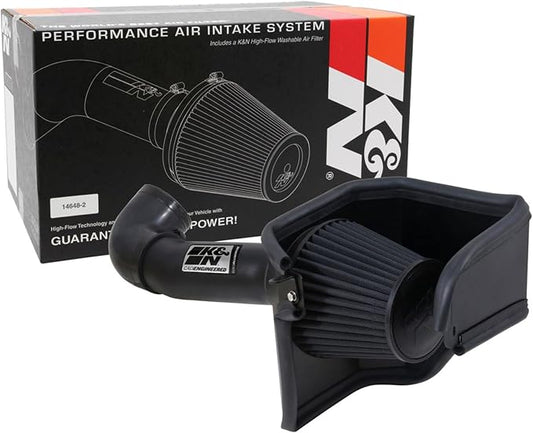 K&N Cold Air Intake System: Dry-Flow Air Filter, Increase Performance & by KNEngineeringInc