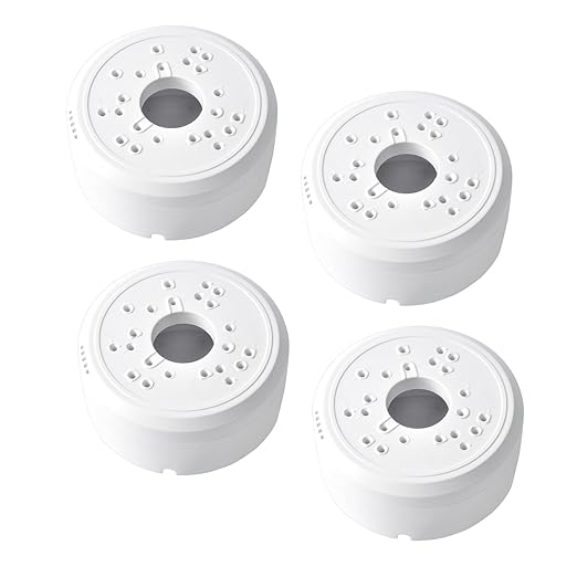Universal Junction Box for Bullet Security Camera,Dome Camera Junction Box Mount Bracket, Indoor/Outdoor Wall Ceiling Mount Hide Cable Junction Base Boxes for Reolink Solar Panel (4pcs)