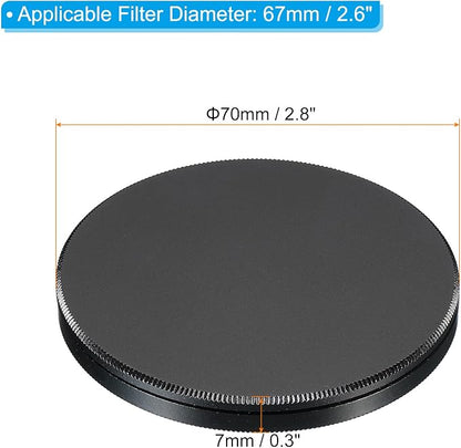 PATIKIL 67mm Lens Cap, 2 Pack Camera Lens Cap Cover Universal Front Metal Lens - Image 2