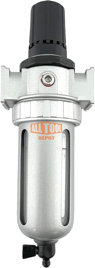 1/2" NPT Mid Flow Compressed Air In Line Filter Regulator Combo Piggyback - Image 4