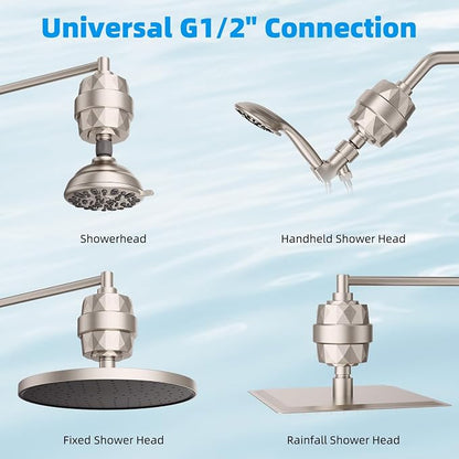 Hibbent Shower Filter for Hard Water, High Output Shower Head Filter to Remove - Image 7