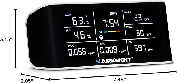 AirKnight Premium Indoor Air Quality Monitor Indoor & Air Quality Sensor. VOC - Image 7