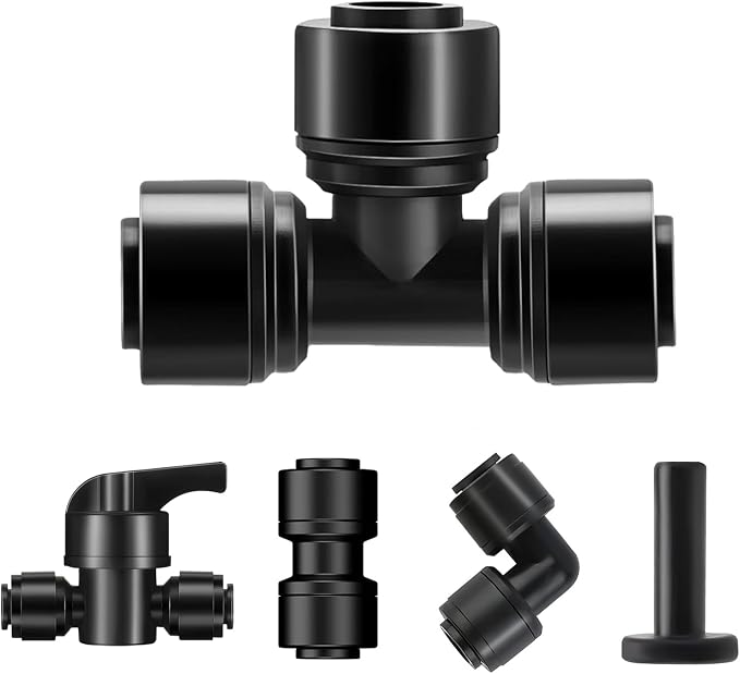 45 Pack Quick Connect 1/4" Drip Tubing Irrigation Fittings Kit Universal 1/4'' by WelcometoSpalolen