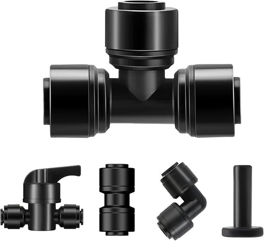 45 Pack Quick Connect 1/4" Drip Tubing Irrigation Fittings Kit Universal 1/4'' by WelcometoSpalolen