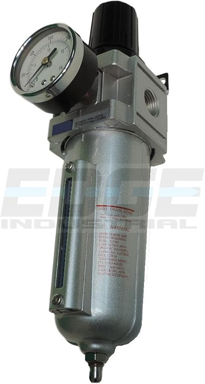 THB Heavy Duty Compressed AIR Filter Regulator Combo Piggyback, Metal Bowl by THB