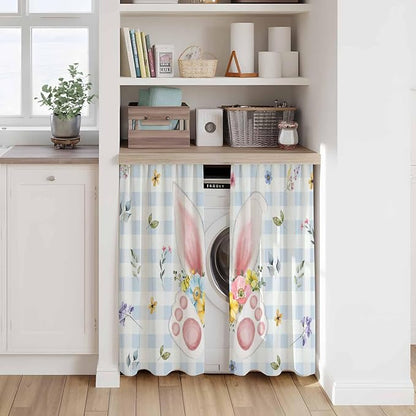 Easter Kitchen Tier Curtains 45 Inch Long 2 Panel Set, Rod Pocket Short Window - Image 7