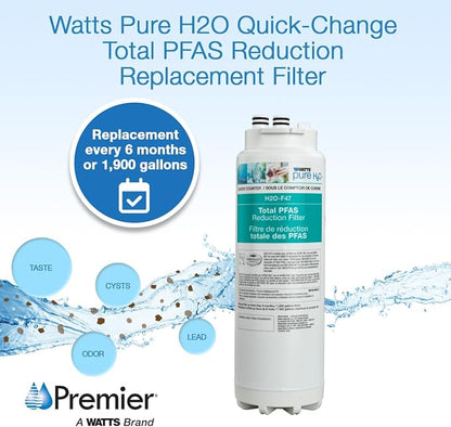 Watts Premier H2O-F47 Quick-Change Total PFAS Reduction Under Counter Water - Image 6