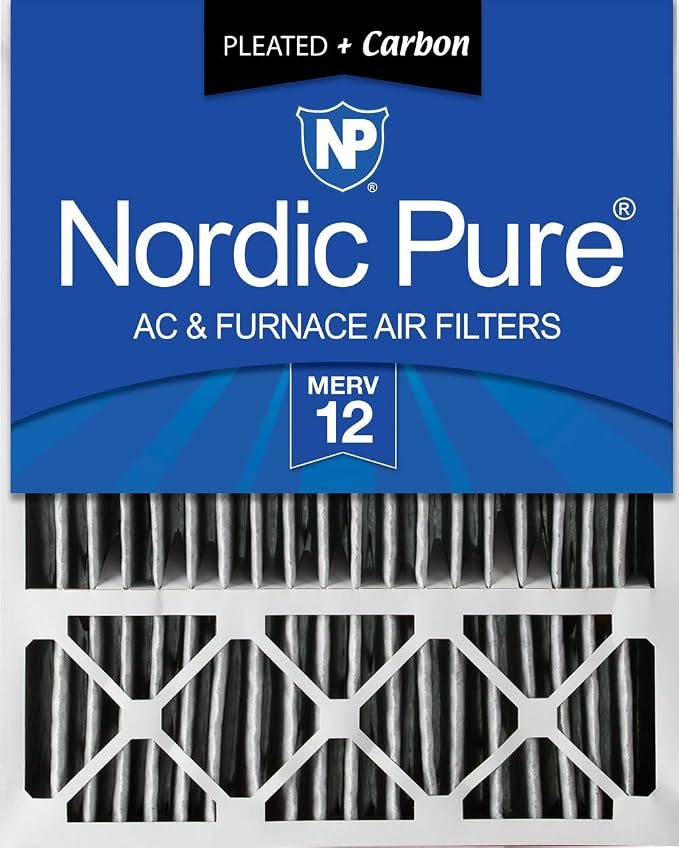 Nordic Pure 20x25x5 Honeywell Replacement Air Filters MERV 12 Plus Carbon 1 Pack by NordicPure