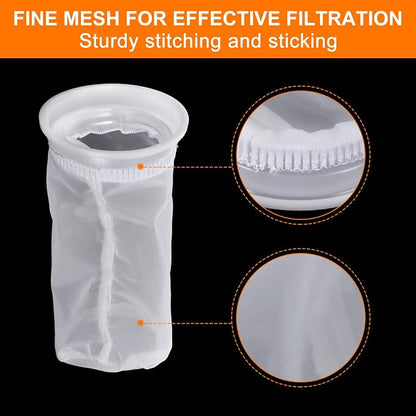 PATIKIL 4" IBC Lid Filter 2 Pack 210mm Long Washable Nylon Fine Mesh Filter IBC - Image 4