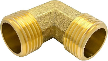 Hooshing 2PCS Brass Pipe Fitting 90 Degree Elbow 3/4 Inch NPT Male x 3/4 Inch - Image 2