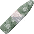 ZCFYGDX Ironing Board Covers Flower Branches Green Print Easy to Install Resistant,Elastic Edge 3 Nylon Buckle Strap Fasteners Breathable & Wear-Resistant,Resist Scorch Staining Protective Cover