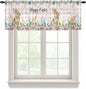 Easter Sheer Valances for Windows 60"x18", Light Filtering Kitchen Curtains by Unknown