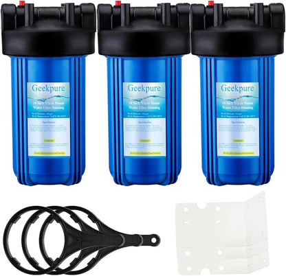 Geekpure 10-Inch Whole House Water Filter Housing 4.5"x10"1-Inch Outlet/Inlet - Image 2