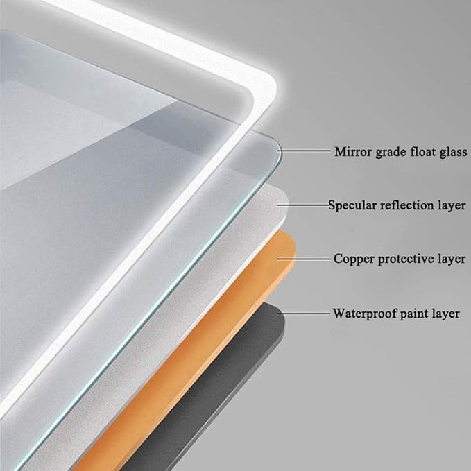 Wall Mirror Waterproof LED Bathroom Mirror Shaing Mirror anity Mirror - Image 2