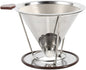 304 Stainless Steel Coffee Cone Filter, Double Layer Mesh Drip Dripper by Unknown