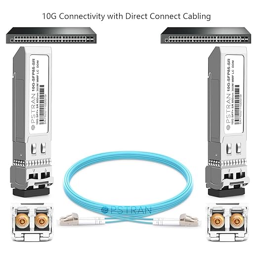 OPSTRAN 10GBASE-SR SFP+ Optical Transceiver Module Compatible with Mellanox MFM1T02A-SR 850nm 300m DDM Duplex LC MMF 4 Pack