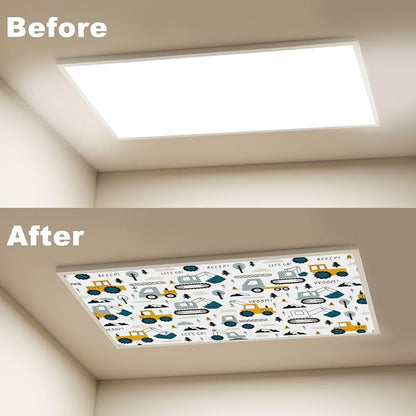 4 Pcs Fluorescent Light Covers for Ceiling Lights Construction Vehicle - Image 4