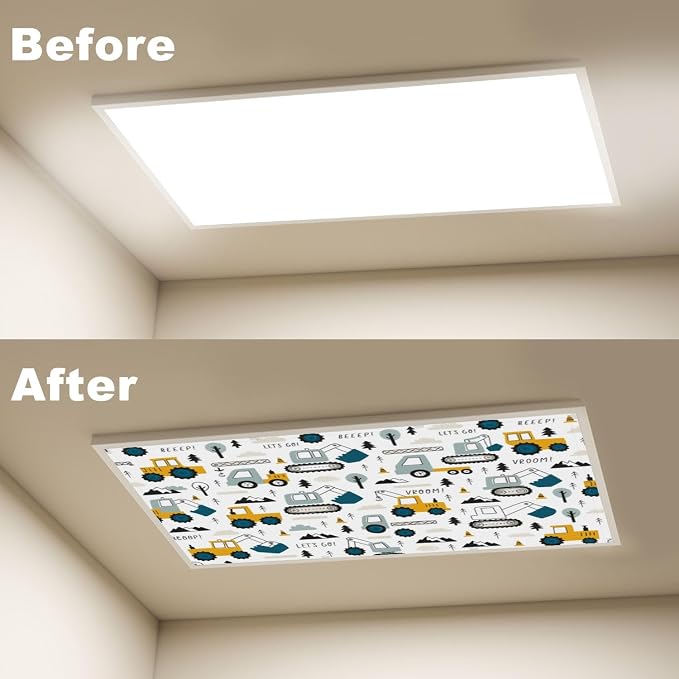 6 Pcs Fluorescent Light Covers for Ceiling Lights Construction Vehicle - Image 4