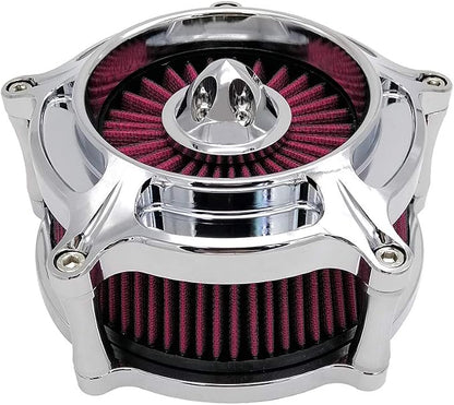 Harley Air Cleaner Turbine Intake Chrome Filter Kit Cnc Cut - Image 3