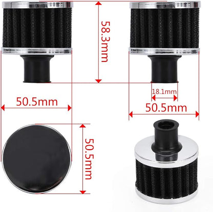 PTNHZ Universal 2 PCS 12mm Auto Cone Mini oil Air Intake Filter Crankcase Vent - Image 5