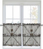 Vintage Gate Half Window Curtain 36 Inches Long, Farmhouse Wooden Grain Shabby by Unknown