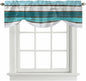 Turquoise Teal Tie Up Valance Curtains by Unknown