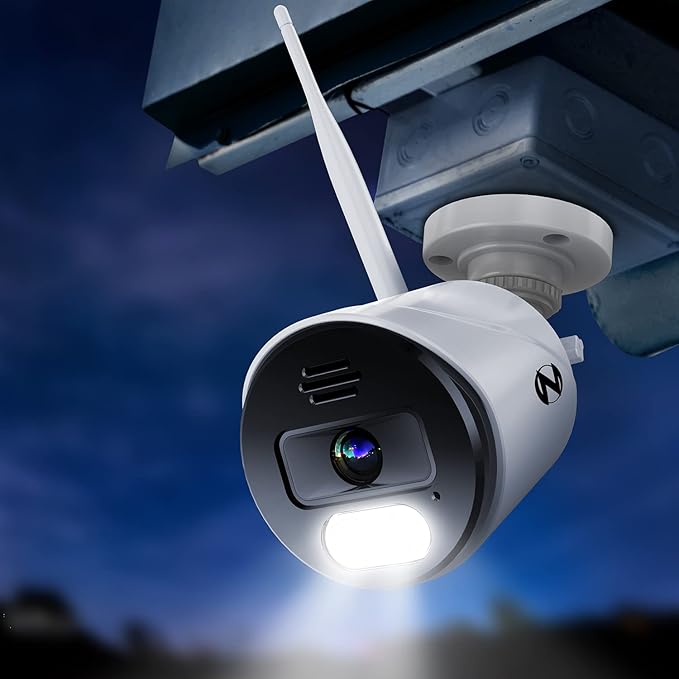 Night Owl Sp, Llc Night Owl 10 Channel Bluetooth Video Home Security Camera System with (4) Wi-Fi IP 4K HD Indoor/Outdoor Spotlight Cameras 2-Way Audio and 1TB Hard Drive, BTWN8-4L1