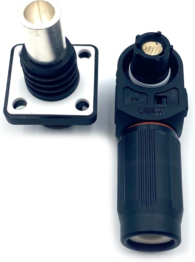 1 Set Battery Energy Storage Connector, 250A High Current Connectors Quick Plug Terminal Black Right Angle Plug and Socket IP67 Waterproof Power Adapter Crimping 70mm² Wiring (1500V)