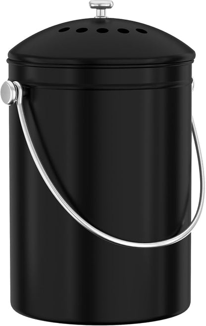 Utopia Kitchen Compost Bin for Kitchen Countertop, 1 Gallon Compost Bucket for by UTOPIAKITCHEN
