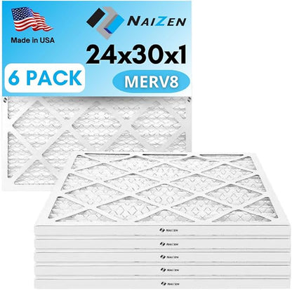 NAIZEN Air Filter Replacement Set, MERV 8, 6 Pack by Naizen