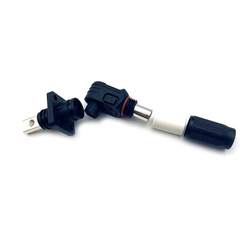300A 1500V Battery Energy Storage Connector, 70-95mm² High Current Connectors Quick Plug Terminal Black Right Angle Plug and Socket IP67 Waterproof Power Adapter Threaded Wiring