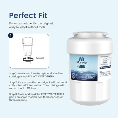 MARRIOTTO Smart Water Filters for Refrigerators NSF 42 Certified Cartridges - Image 5